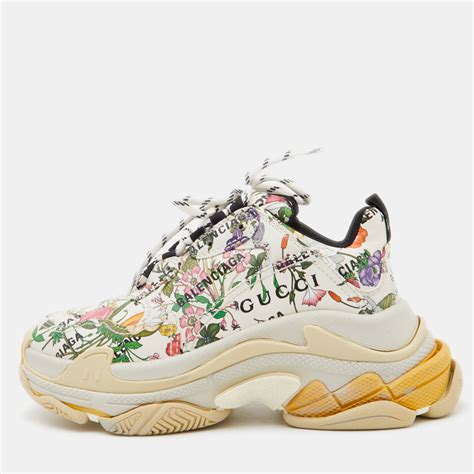 gucci x balenciaga triple s sneakers|Gucci X Balenciaga hourglass bag.